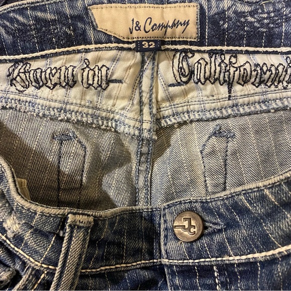 Skinny Pin Striped Jeans - Picture 6 of 7